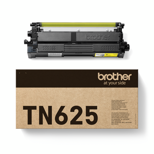 tn625y_main Tonery: Brother TN-625Y, originální tonerová kazeta, žlutá, 1 800 stran